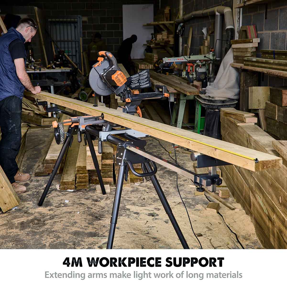 Evolution Mitre Saw Stand With Wheels and Universal Fittings