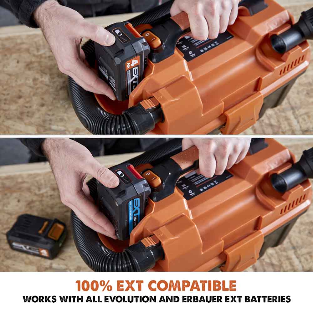 Evolution R11VAC-Li Cordless 18v Li-Ion EXT, Wet And Dry Workshop Vacuum