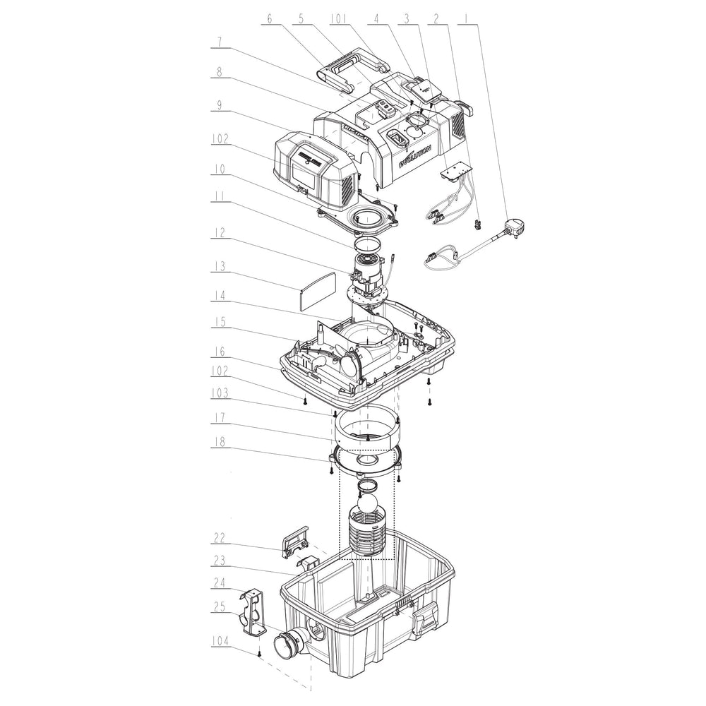 Evolution R15VAC Spare Parts - Evolution Power Tools UK