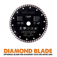 Evolution R185SMS+ 185mm Sliding Compound Mitre Saw With TCT Multi-Material Cutting Blade (230V)