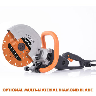 Evolution R230DCT Electric Disc Cutter/Concrete Saw with 230mm Diamond Blade