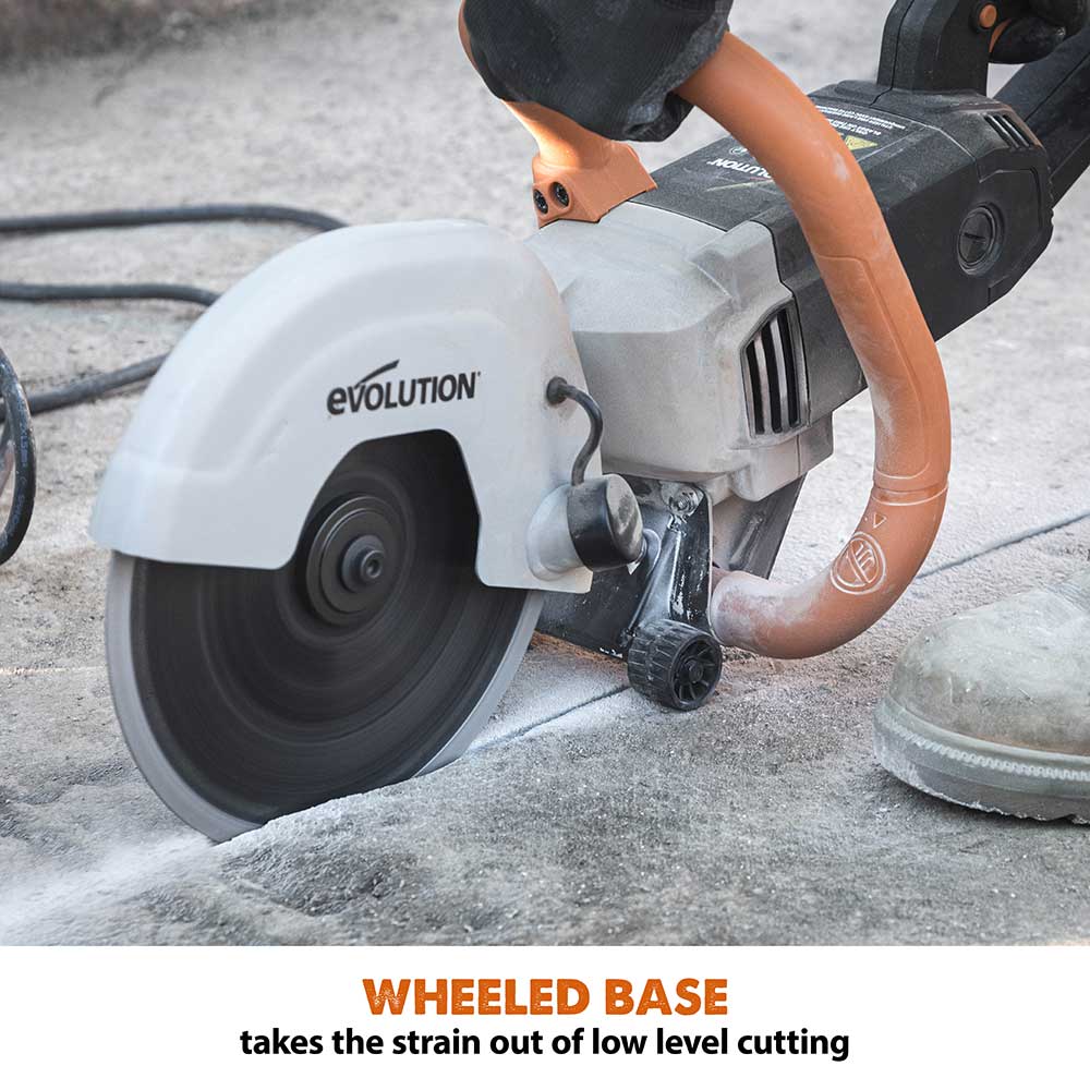 Evolution R230DCT Electric Disc Cutter/Concrete Saw with 230mm Diamond Blade