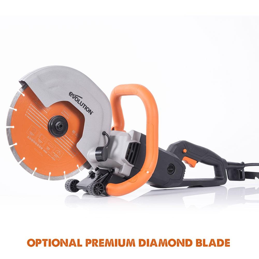 Evolution R230DCT Electric Disc Cutter/Concrete Saw with 230mm Diamond Blade