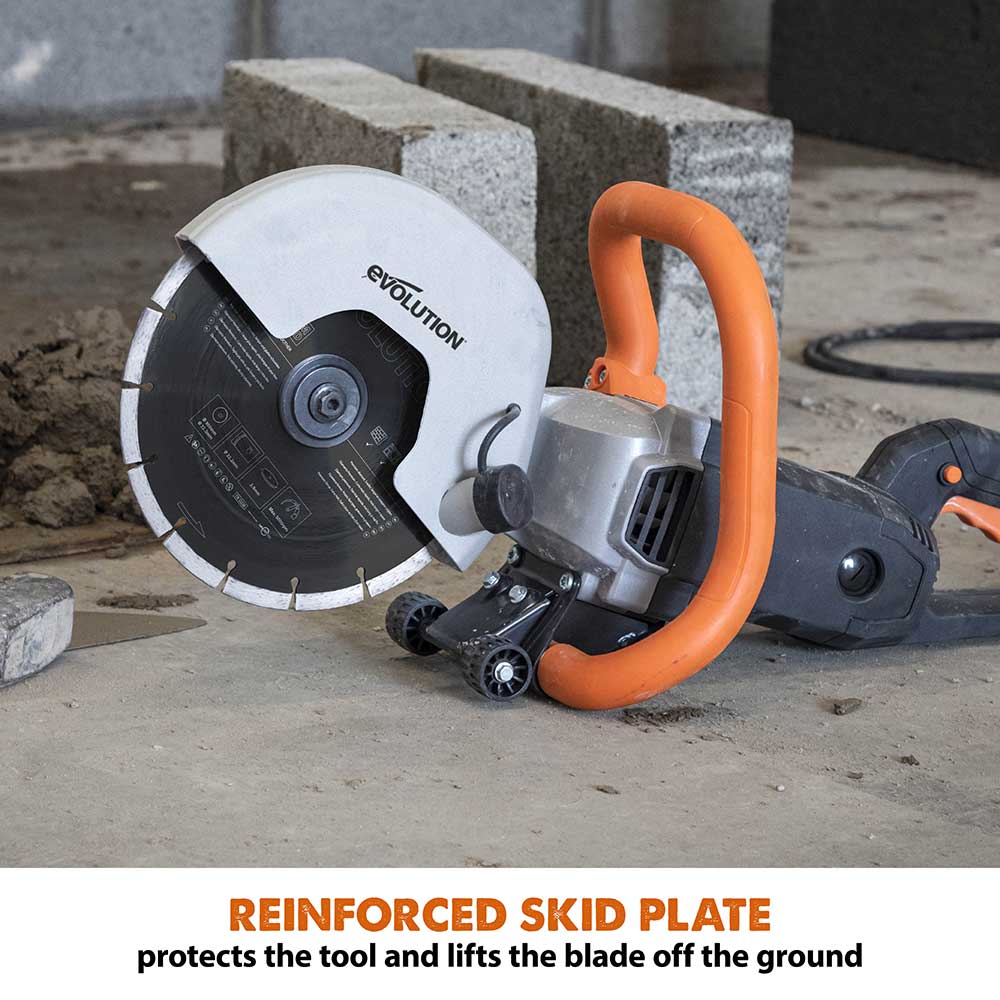 Evolution R230DCT Electric Disc Cutter/Concrete Saw with 230mm Diamond Blade