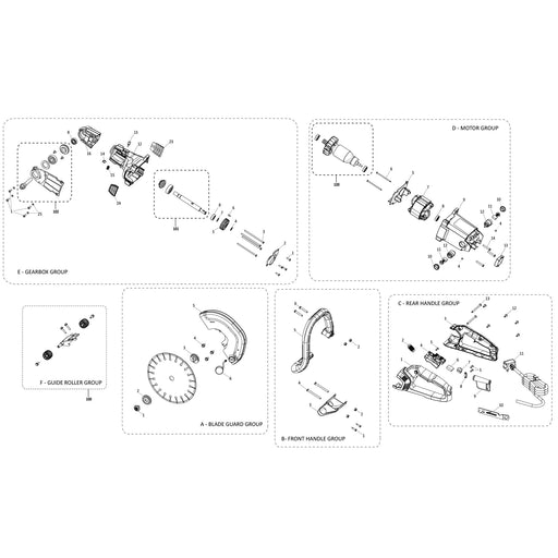 Evolution R255DCT Spare Parts - Evolution Power Tools UK