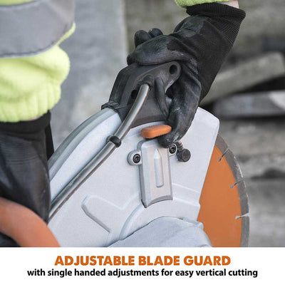 Evolution R300DCT+ Electric Disc Cutter/Concrete Saw With Water Dust Suppression and 300mm Premium Diamond Blade