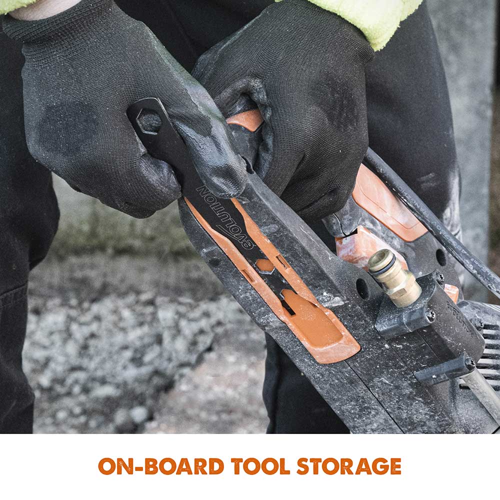 Evolution R300DCT+ Electric Disc Cutter/Concrete Saw With Water Dust Suppression and 300mm Premium Diamond Blade