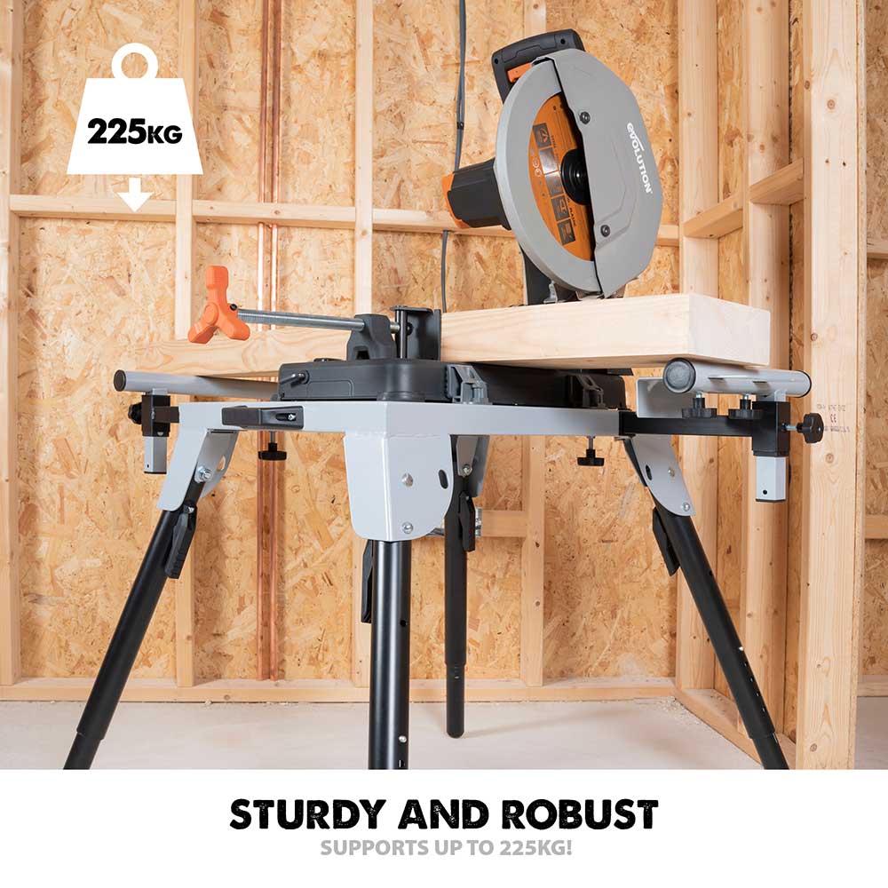 Evolution R355CPS 355mm Chop Saw and Chop Saw Stand Bundle