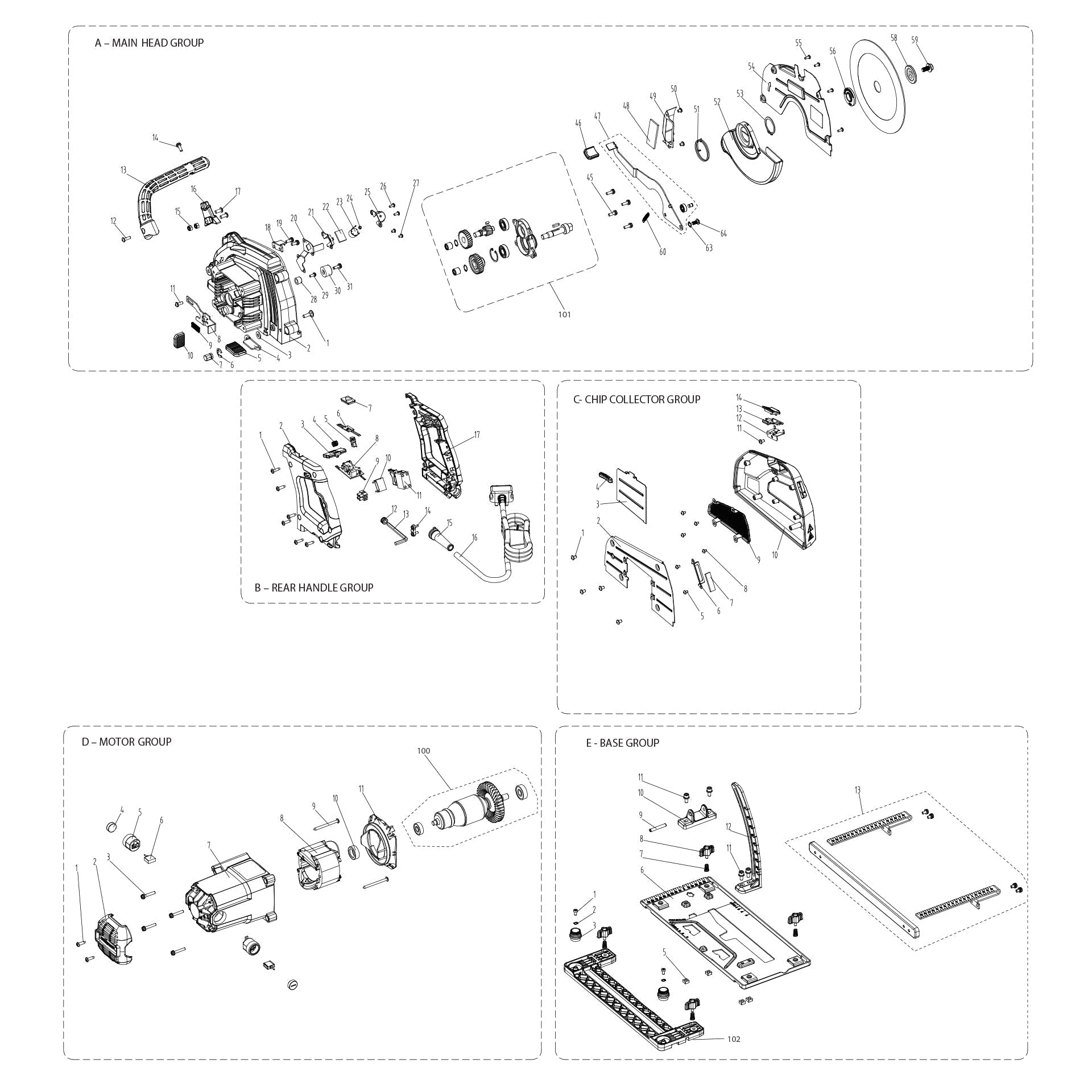 Evolution S210CCS Spare Parts