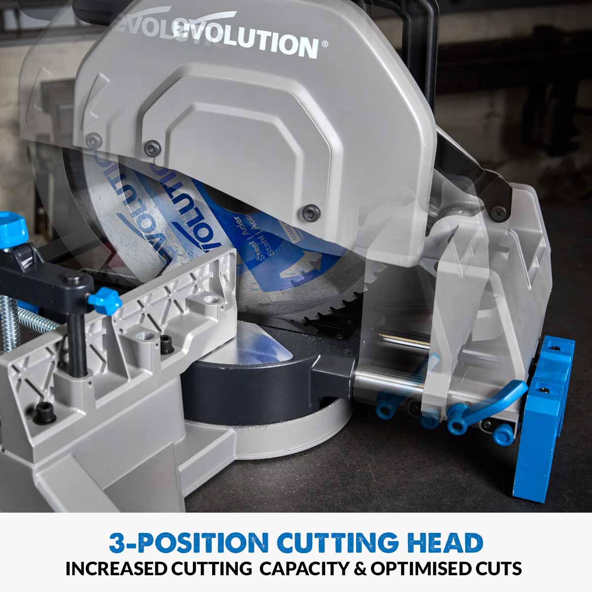 Evolution S355MCS Mitre/Chop Saw With 355mm TCT Mild Steel Cutting Blade