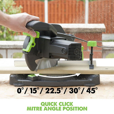 Evolution F210CMS (230V) Sliding Mitre Saw With 210mm Multi-Material Cutting Blade