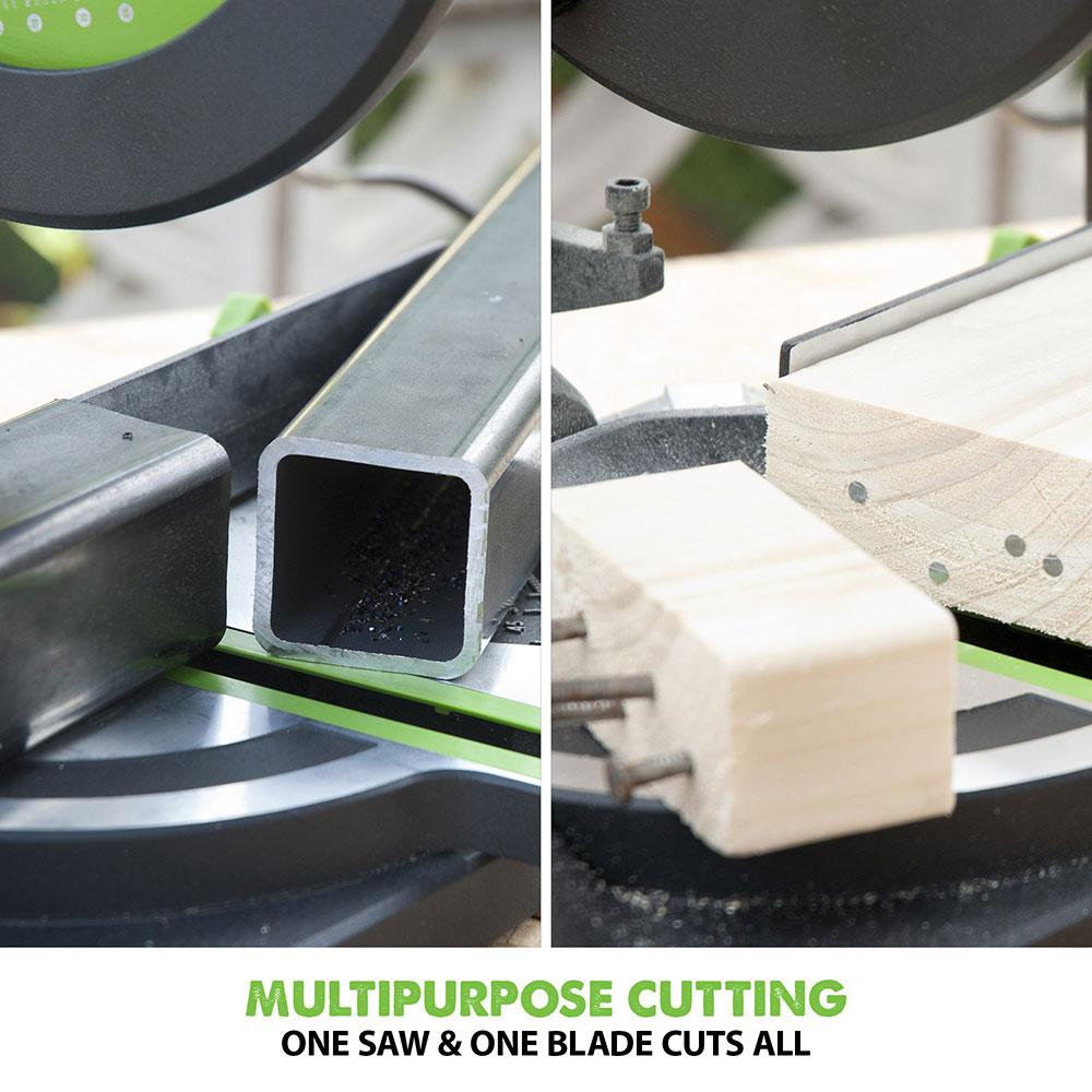 Evolution F210CMS (230V) Sliding Mitre Saw With 210mm Multi-Material Cutting Blade