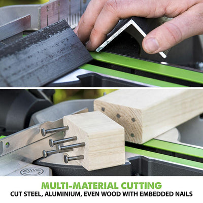 Evolution F210SMS (230V) Sliding Mitre Saw With 210mm Multi-Material Cutting Blade