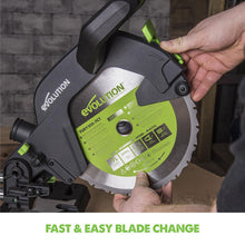 Evolution F255SMS (230V) Compound Mitre Saw With 255mm Multi-Material Cutting Blade
