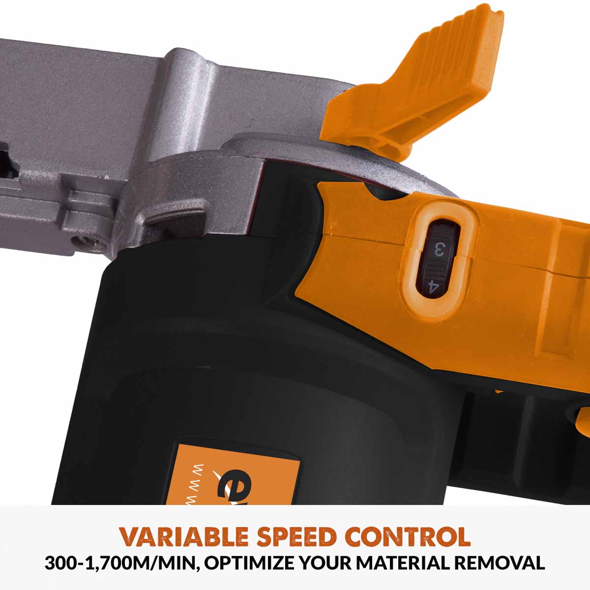 Ponceuse à bande mince Evolution avec 3 bandes abrasives