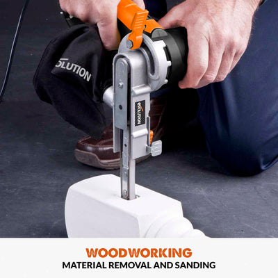 Ponceuse à bande mince Evolution avec 3 bandes abrasives