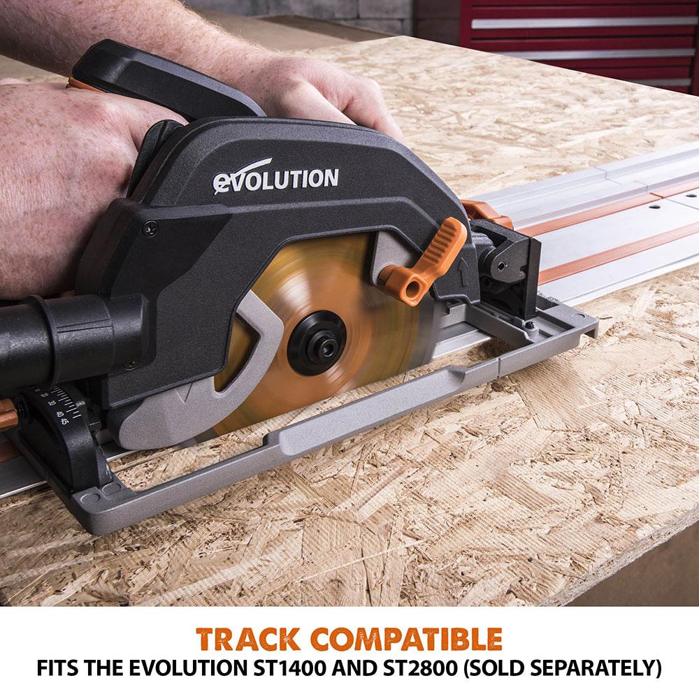 Evolution R185CCSX+ Circular Saw with 185mm TCT Multi-Material Cutting Blade