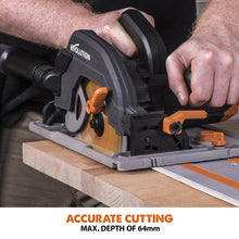 Evolution R185CCSX+ Circular Saw with 185mm TCT Multi-Material Cutting Blade