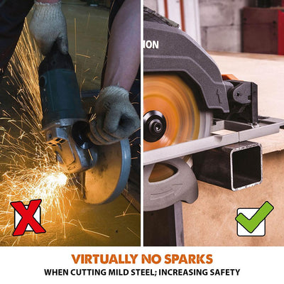 Evolution R185CCSX+ Circular Saw with 185mm TCT Multi-Material Cutting Blade