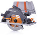 Scie circulaire/sur rail Evolution R185CCSX avec mini-rail 3 pièces de 1020 mm et lame de coupe multi-matériaux TCT de 185 mm
