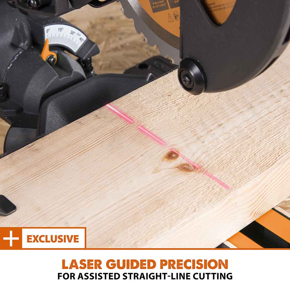 Evolution R185SMS+ (230V) Sliding Mitre Saw With 185mm Multi-Material Cutting Blade