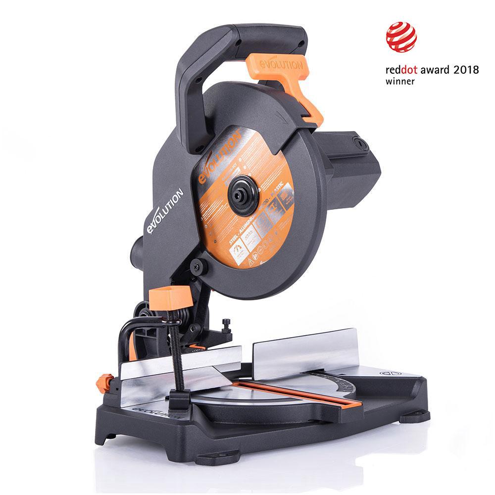 Evolution R210CMS+ 110v 210mm 1200w Compound Mitre Saw With TCT Multi-Material Cutting Blade