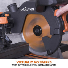 Evolution R210SMS+ (110-230V) Sliding Mitre Saw With 210mm Multi-Material Cutting Blade
