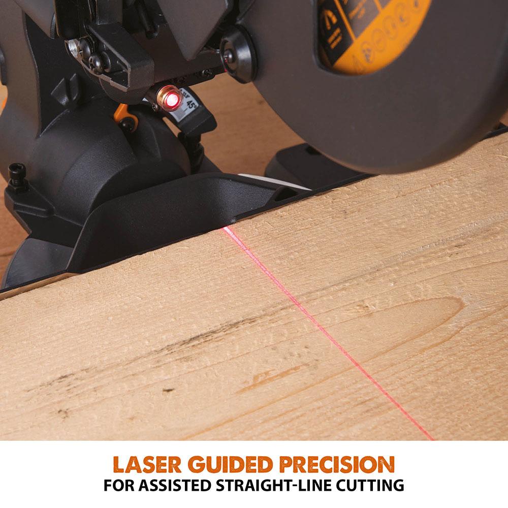 Evolution R210SMS-300+ (110-230V) Sliding Mitre Saw With 210mm Multi-Material Cutting Blade