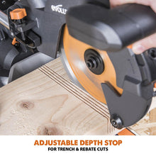 Evolution R210SMS-300+ (110-230V) Sliding Mitre Saw With 210mm Multi-Material Cutting Blade