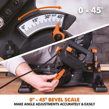 Evolution R210SMS-300+ (110-230V) Sliding Mitre Saw With 210mm Multi-Material Cutting Blade
