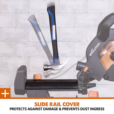 Evolution R255SMS+ (110-230V) Sliding Mitre Saw With 255mm Multi-Material Cutting Blade