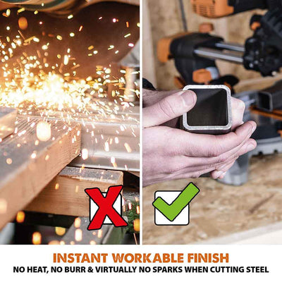 Evolution R255SMS-DB 255mm Double Bevel Sliding Mitre Saw With TCT Multi-Material Cutting Blade