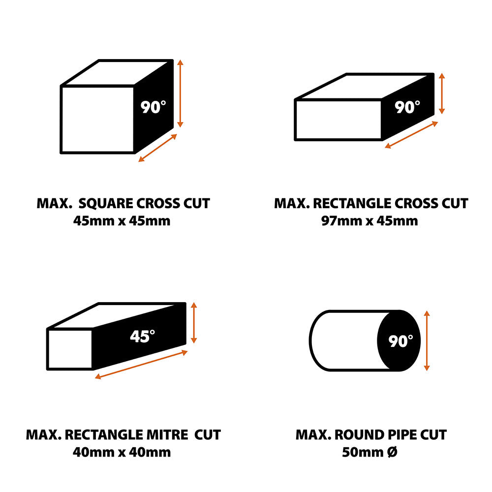 Evolution RAGE4 - 185mm Chop Saw with TCT Multi-material Cutting Blade B-grade (Refurbished as new)