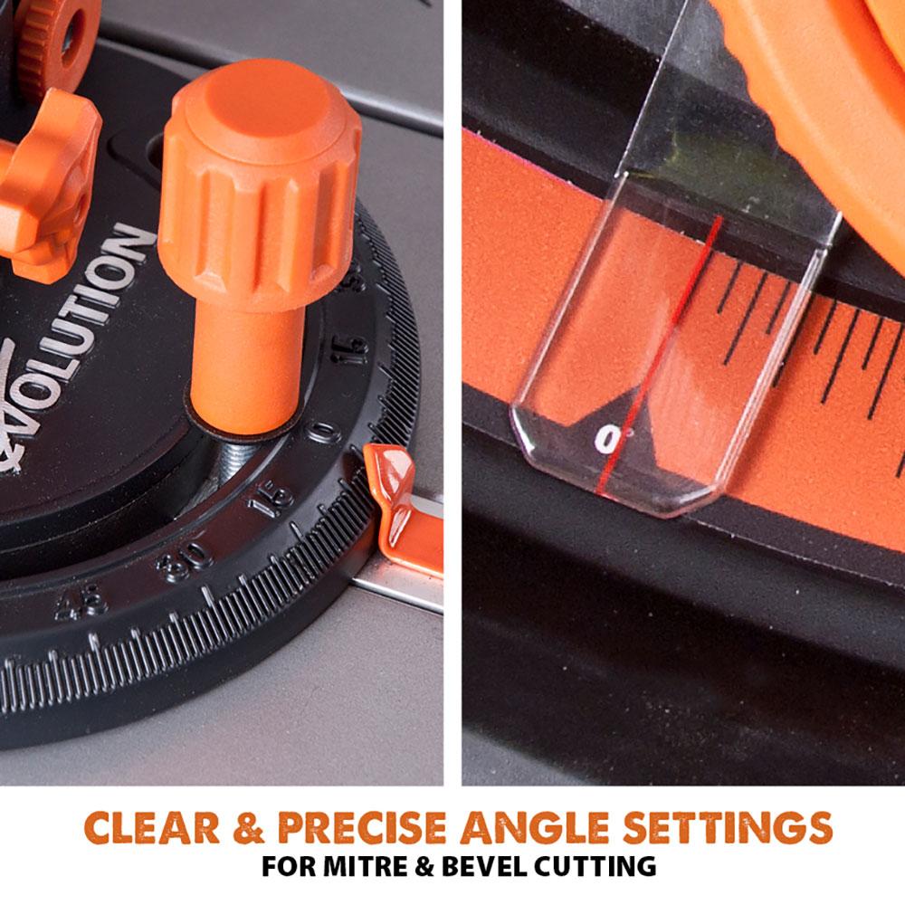 Evolution RAGE5-S (230V) Table Saw With 255mm Multi-Material Cutting Blade