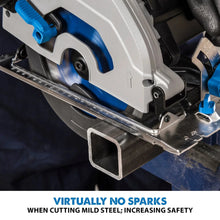 Refurbished B-Stock Evolution S185CCSL 185mm Circular Saw with TCT Mild Steel Cutting Blade