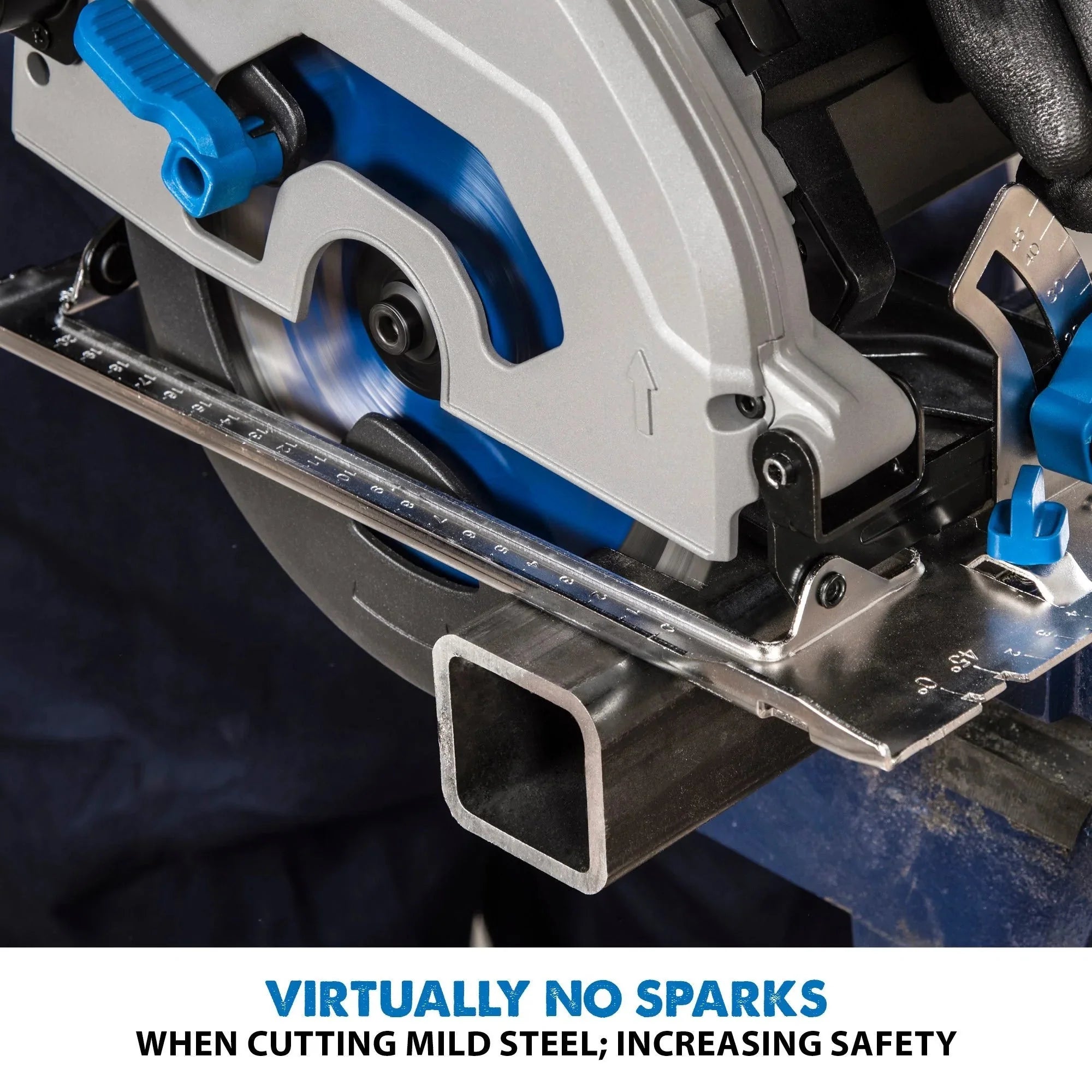 Refurbished B-Stock Evolution S185CCSL 185mm Circular Saw with TCT Mild Steel Cutting Blade