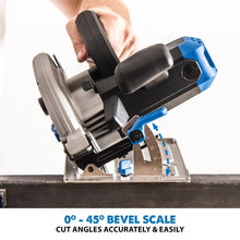 Refurbished B-Stock Evolution S185CCSL 185mm Circular Saw with TCT Mild Steel Cutting Blade