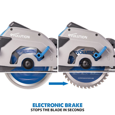 Evolution S185CCSL Heavy-Duty Metal Cutting Circular Saw with 185mm TCT Mild Steel Cutting Blade