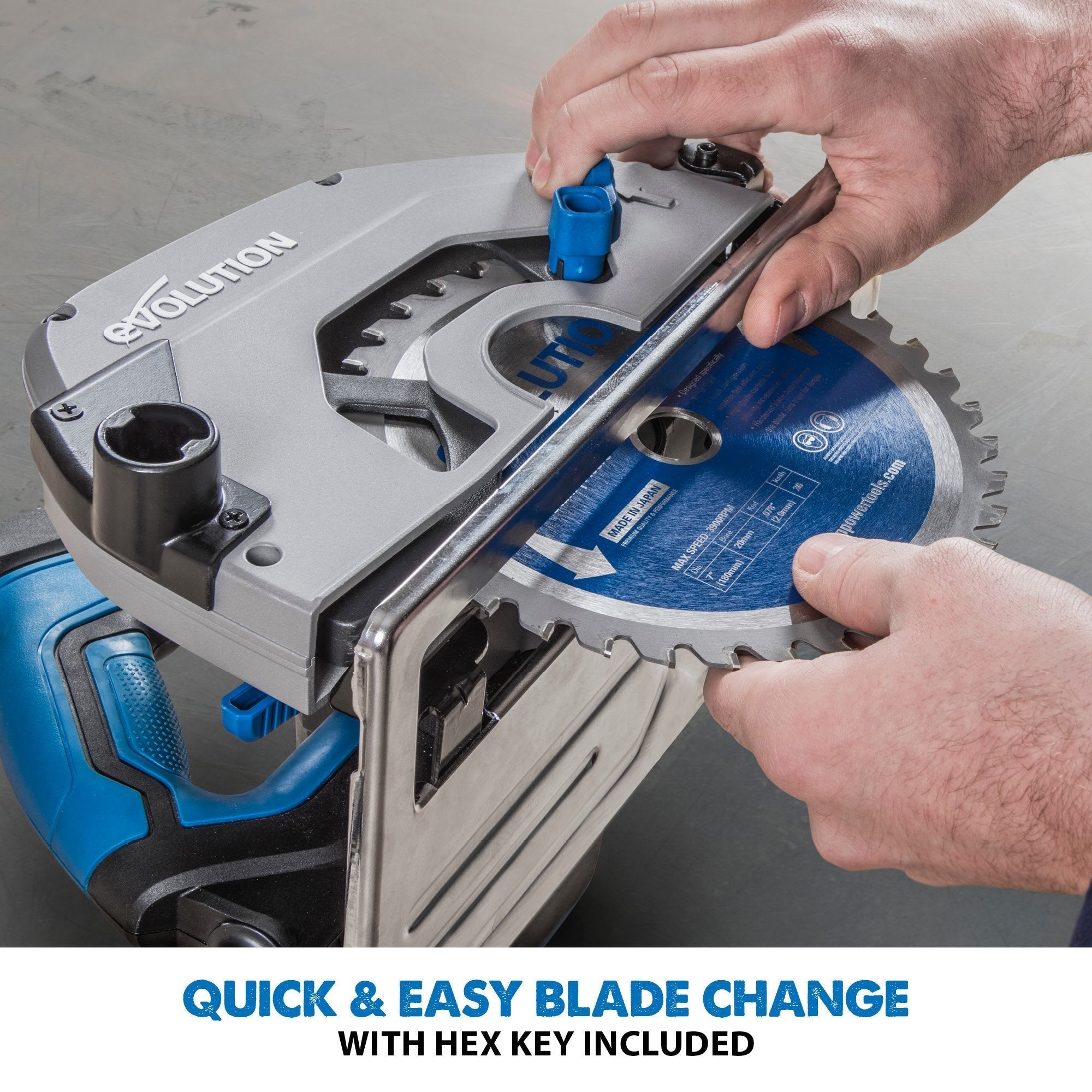 Evolution S185CCSL Heavy-Duty Metal Cutting Circular Saw with 185mm TCT Mild Steel Cutting Blade