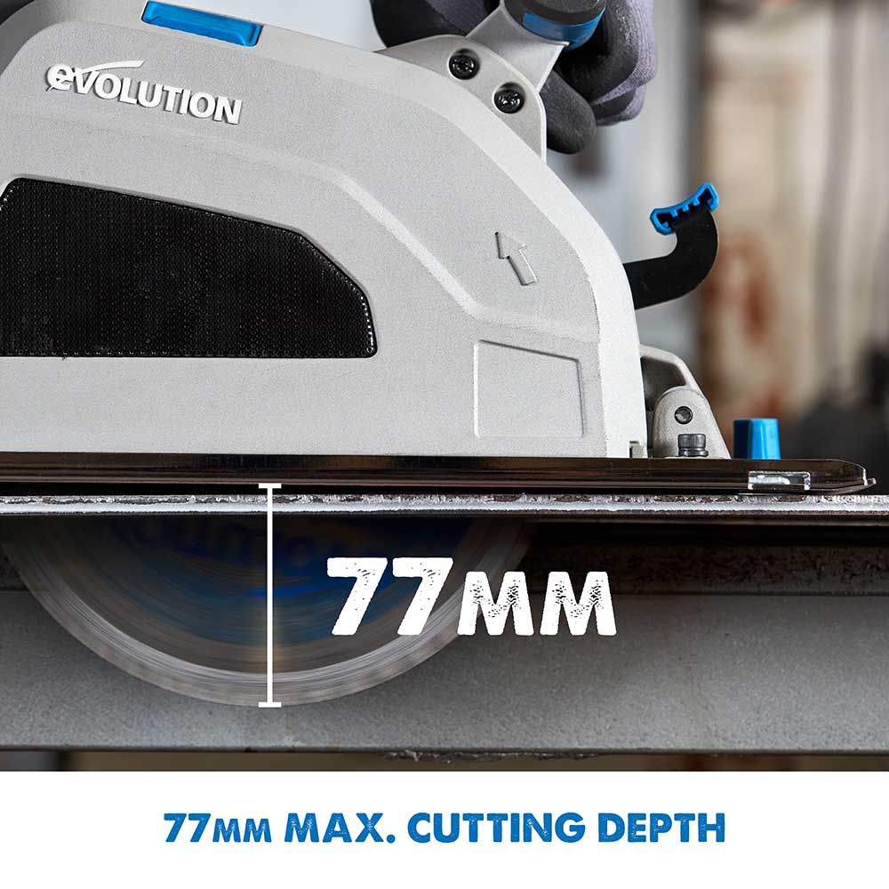 Evolution S210CCS Heavy-Duty Metal Cutting Circular Saw With 210mm TCT Mild Steel Cutting Blade