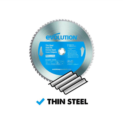 Evolution 210mm Thin Steel Cutting 68T TCT Mitre Saw Blade