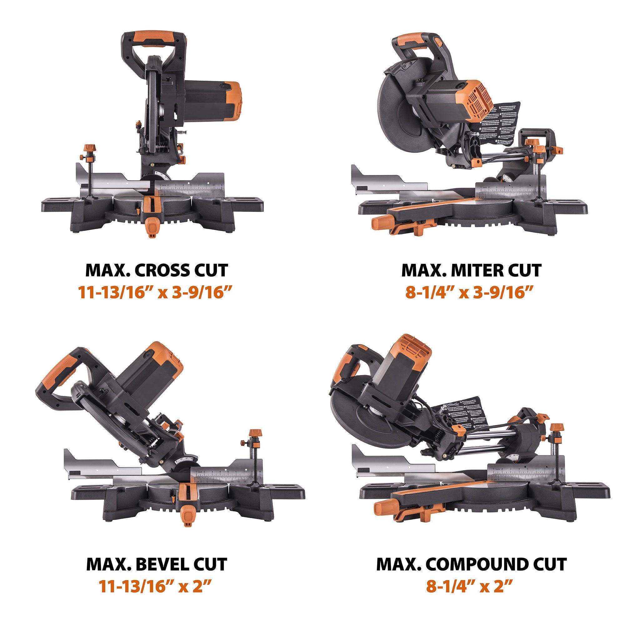 R255SMS+: Sliding Miter Saw With 10 in. Multi-Material Cutting Blade (Refurbished Like New)
