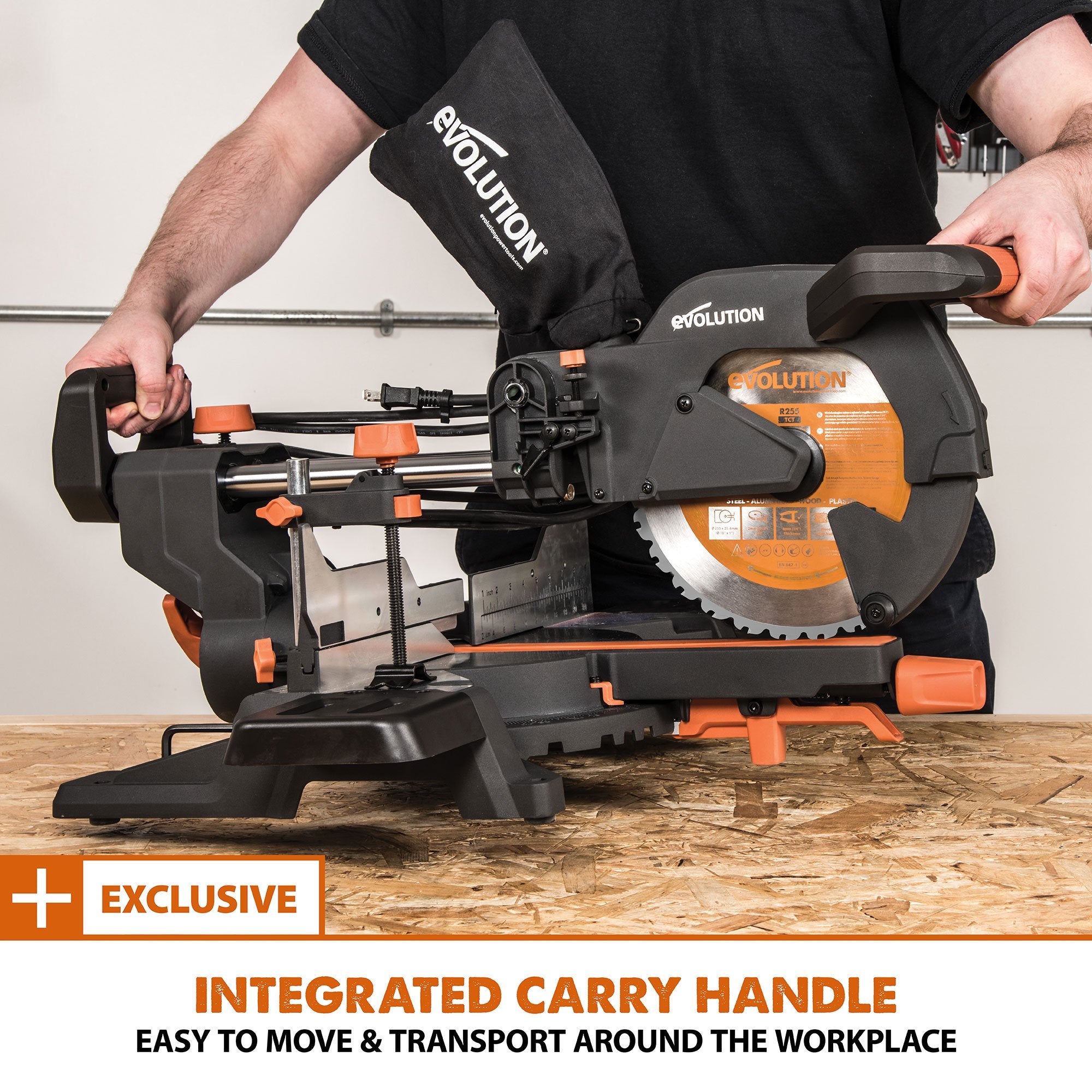 R255SMS+: Sliding Miter Saw With 10 in. Multi-Material Cutting Blade (Refurbished Like New)