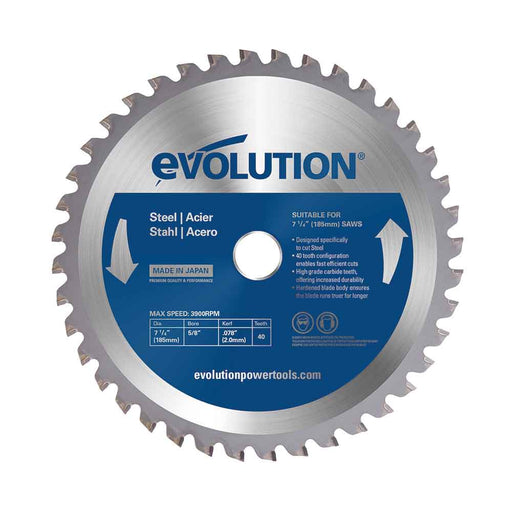 Evolution 185mm 40T Mild Steel Cutting Blade - Evolution Power Tools UK