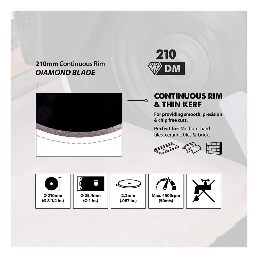 Evolution 210mm Diamond Blade For Mitre Saws