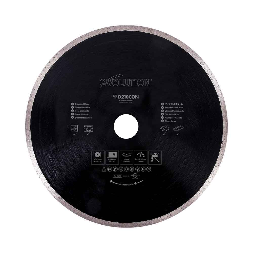 Evolution 210mm Diamond Blade For Mitre Saws
