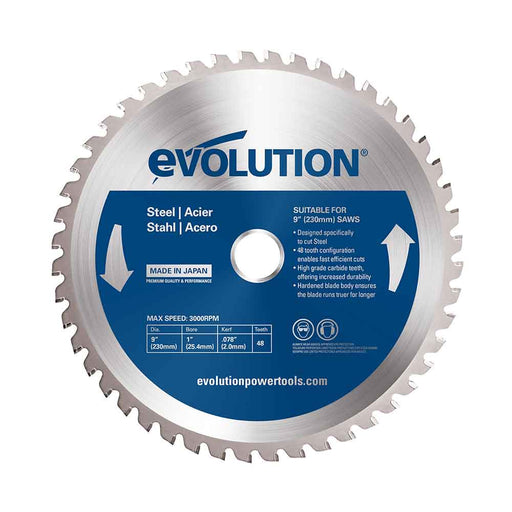 Evolution 230mm Mild Steel Cutting 48T Blade - Evolution Power Tools UK