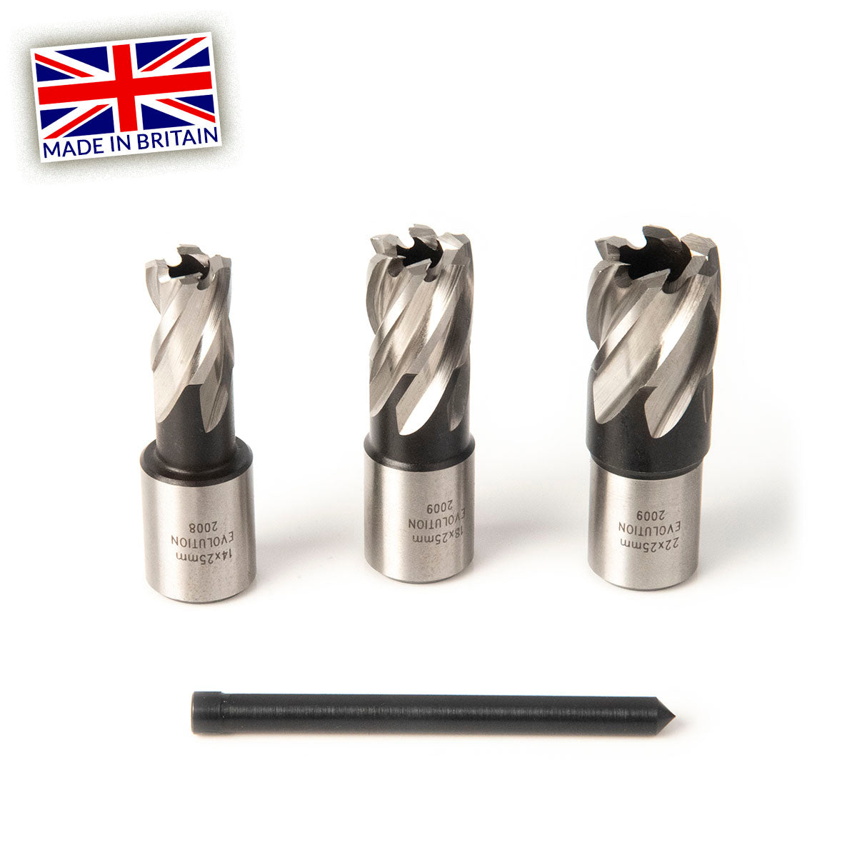 Evolution Cyclone 3-Piece Annular Mag Drill Cutter Kit (25mm depth)