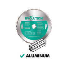 Evolution 355mm Aluminium Cutting 80T TCT Chop Saw Blade