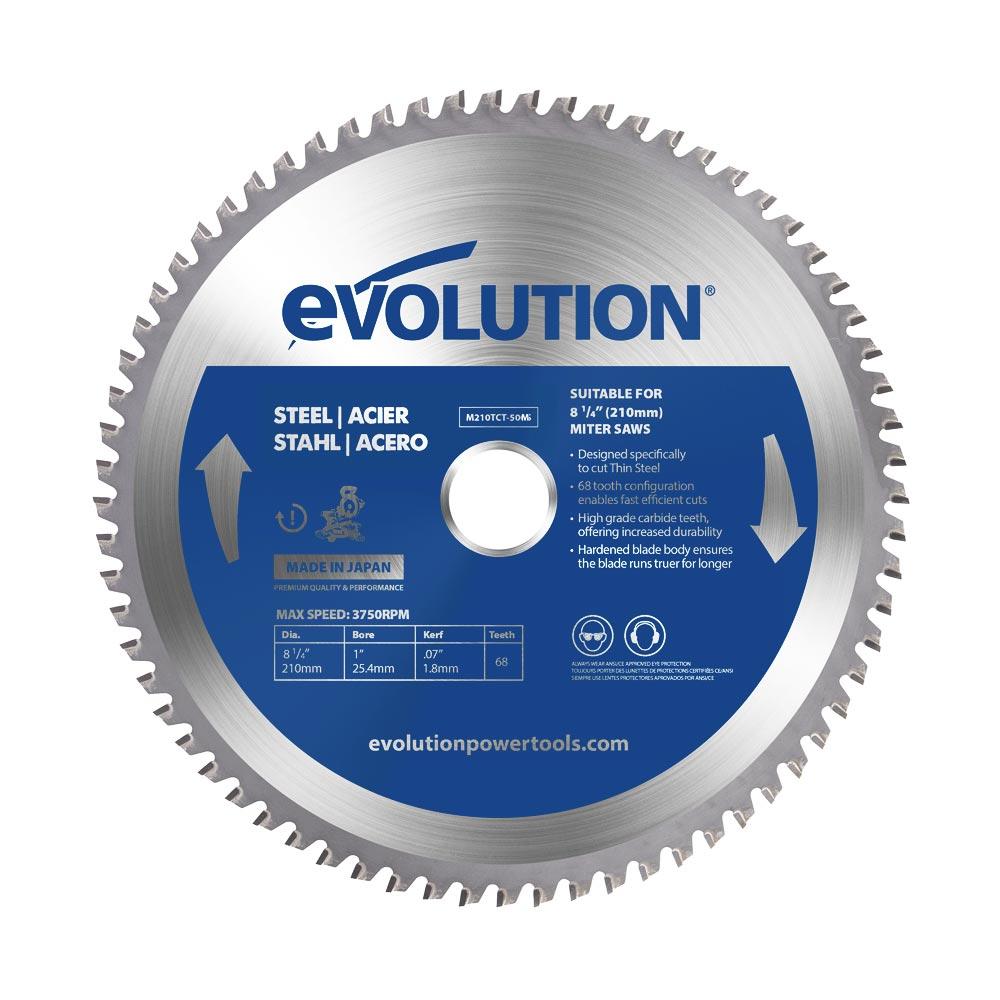 Evolution 210mm Mild Steel Cutting 50T TCT Mitre Saw Blade